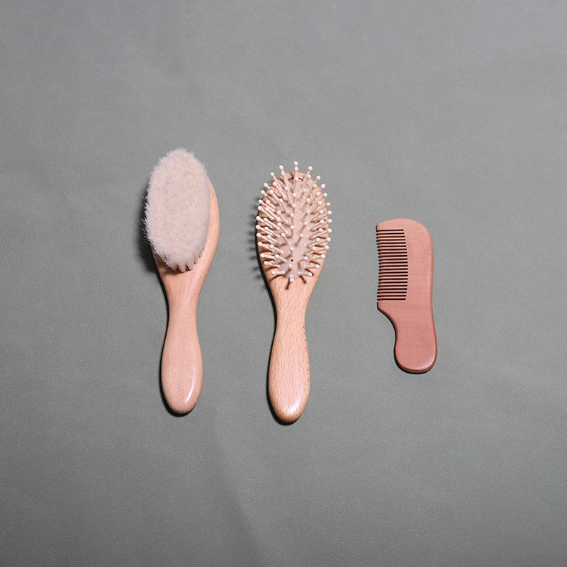 Детская расческа набор мягких гребней Детские волосы из натуральной древесины и