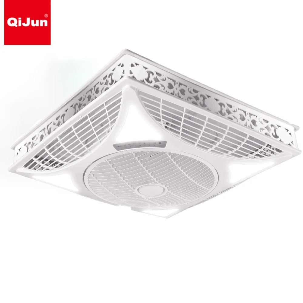 Good air delivery  14  16 inch  remote control copper ceiling box fan with led  lighting