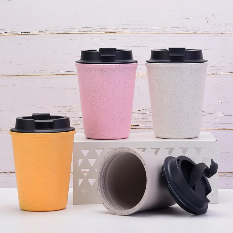 New hot reusable acrylic cups batch custom logo double wall plastic travel coffee mug