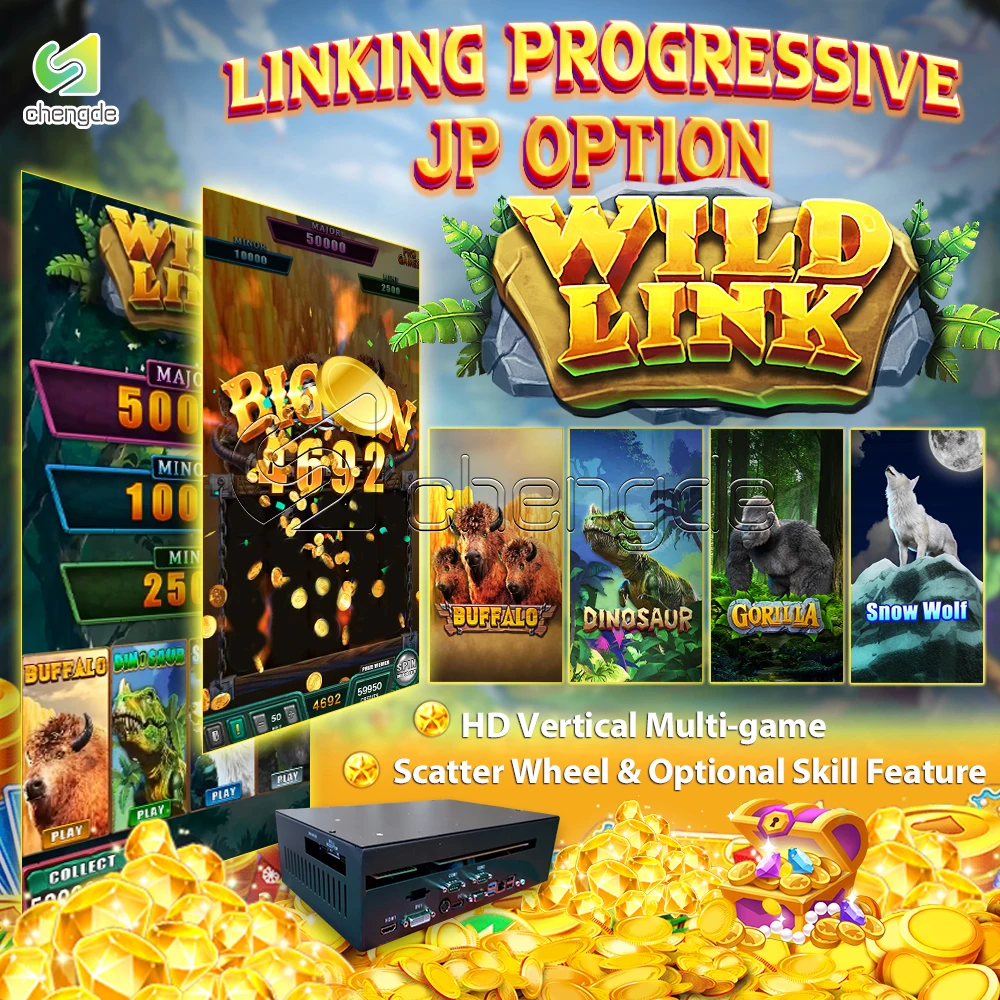 Advanced Design Linking Jp 4 Different Game Vertical Wild Link Supports Multi-Line Interfaces Skill Multi Game Board