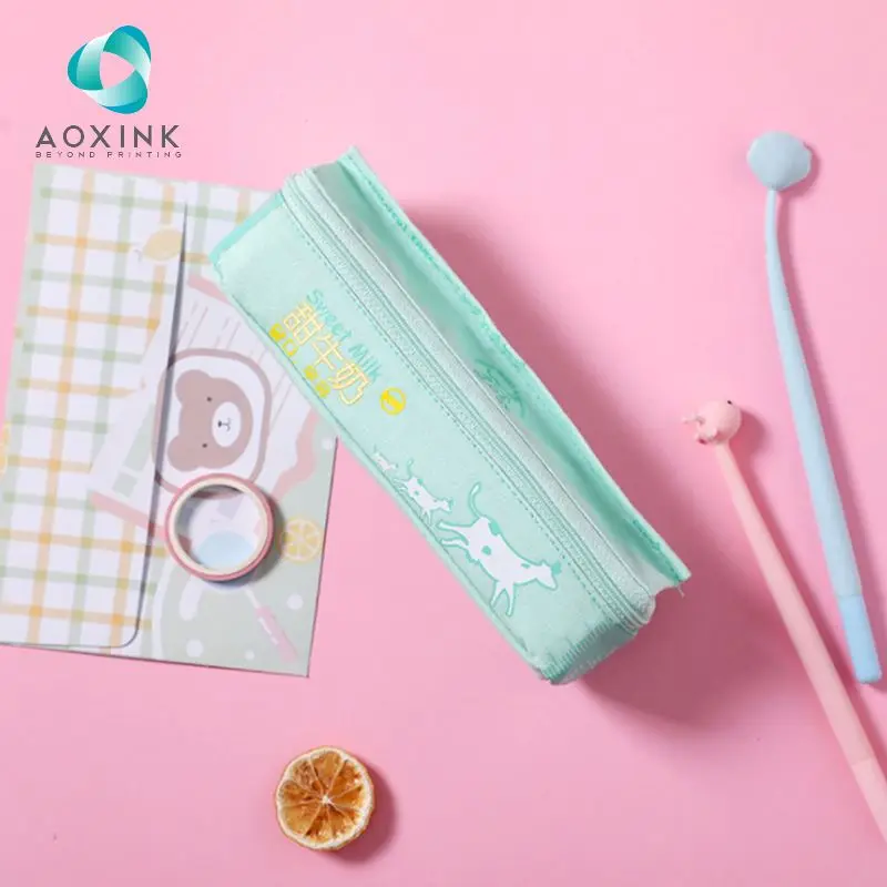 Girls Colorful Cute Canvas Malaron Candy Color Stationery Boys Girls Cartoon School Pencil Case