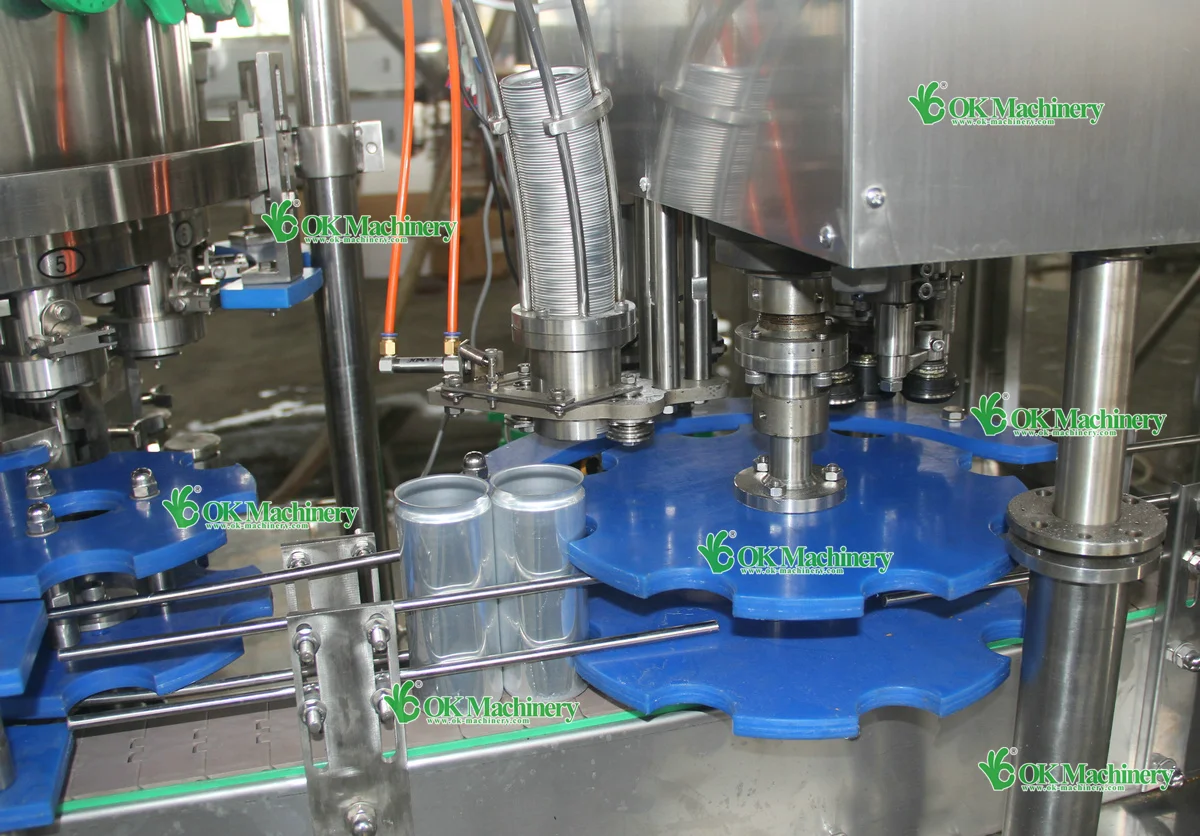 Fully Automatic Canned Beverage Production Line For Juice Beer Energy Drink Filler