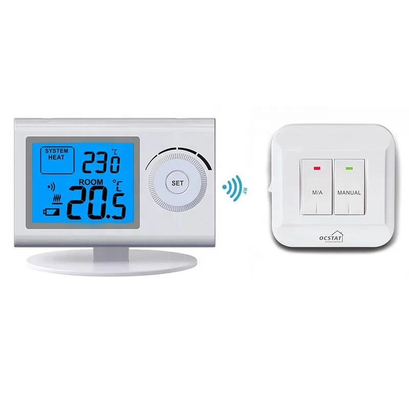 Manual Heating Wireless Radiator RF Room Thermostat