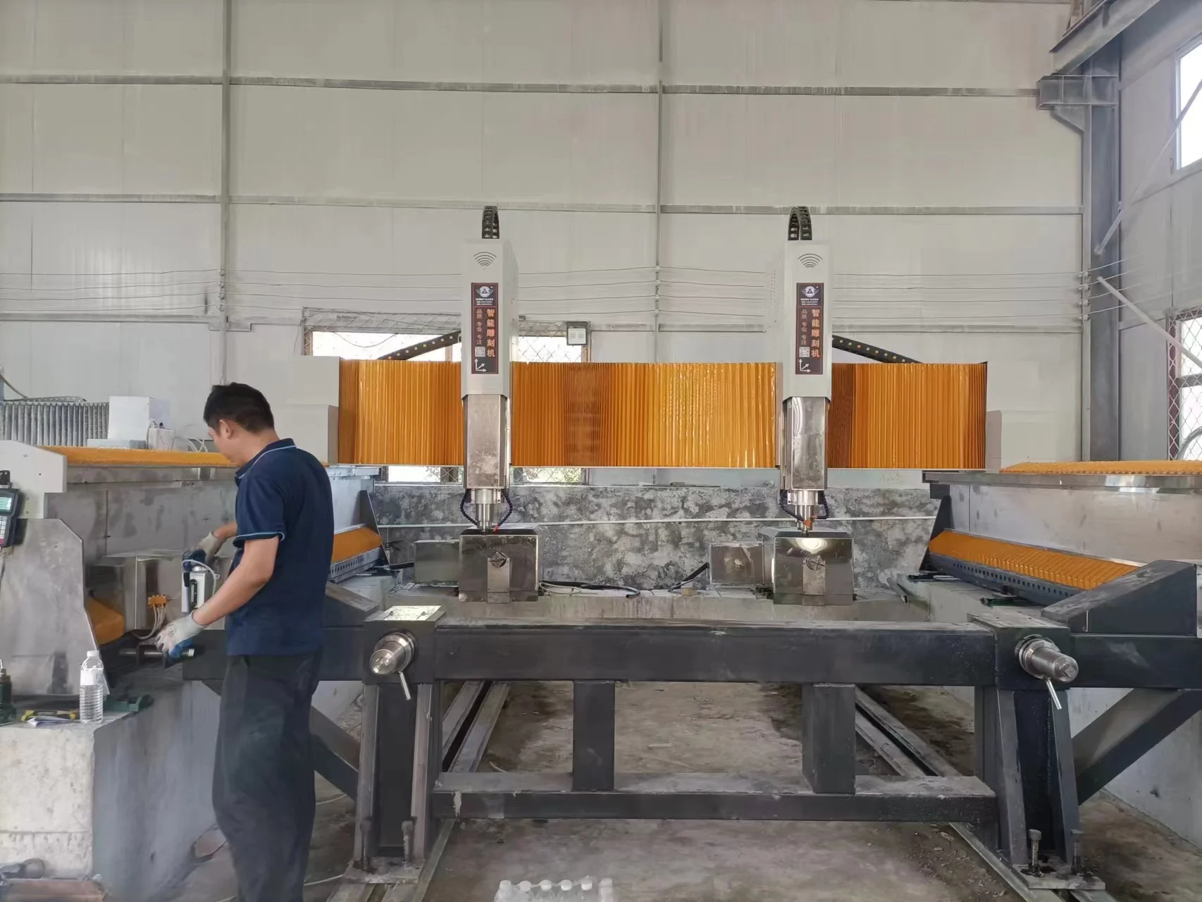 Marble Granite Countertop Sink Hole CNC Router Stone eight heads Cylinder engraving machine