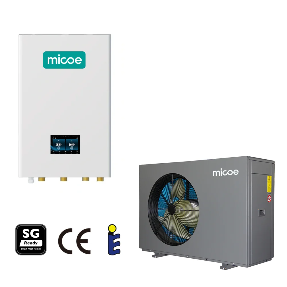 Micoe R32 R290 WIFI Remote Control Heating Cooling Monoblock Air Source DC Inverter Air to Water Heat Pump