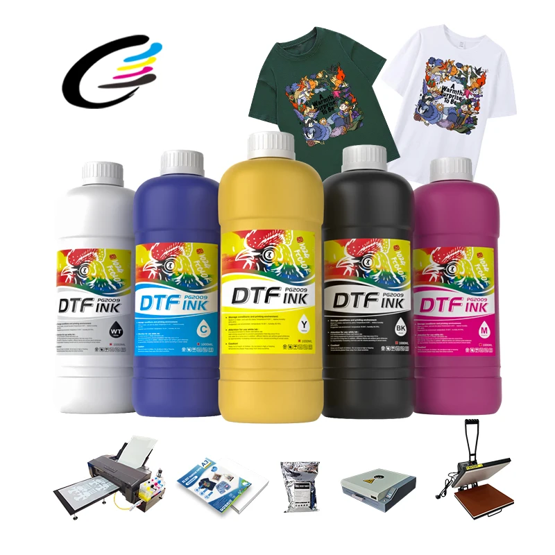 Производство Fcolor 1 л краски CMYKWW DTF для струйных принтеров