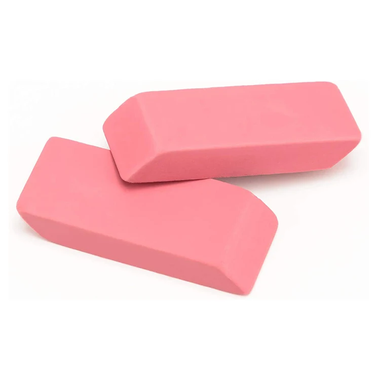 manufacturer custom pink large eraser for erase pencil crayon rubber eraser set package for kids