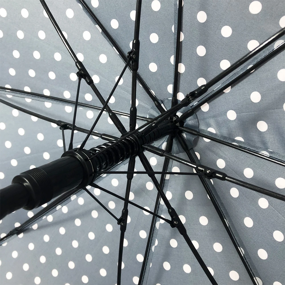 Hot New Products Wholesale Metal Shaft Stick Straight Fashion Auto Open Umbrella For Ladies Durable Plastic Handle  Reliability