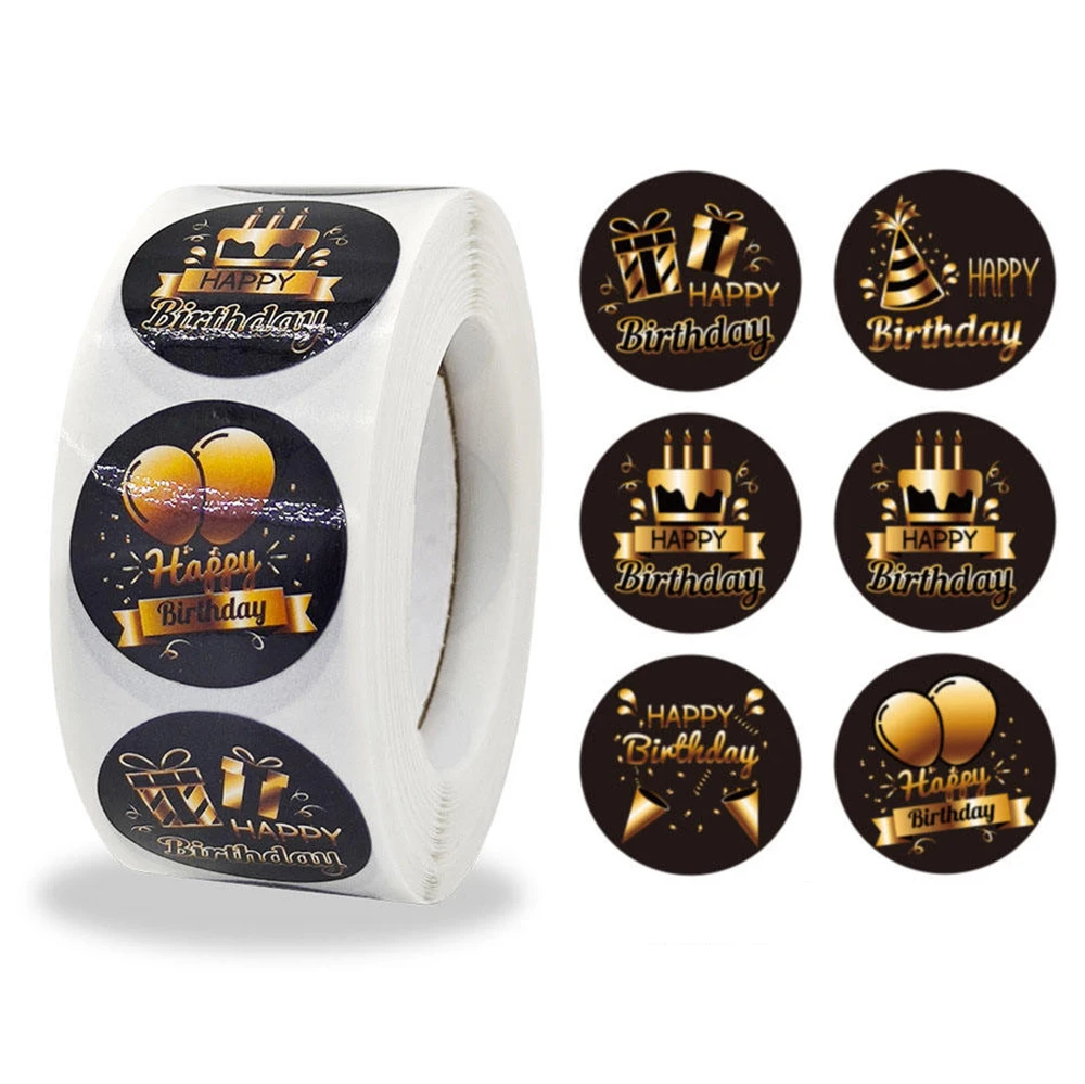 Gift Seal Deco Stickers Etiquette Logo Autocollant Tag Customized Labels For Gift Packaging Glossy Envelope Food Stickers Roll
