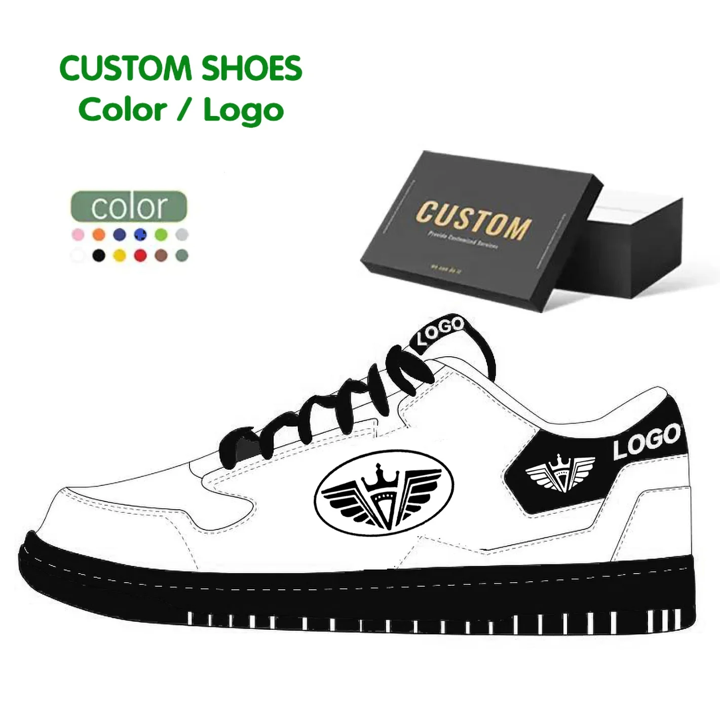 Custom Logo Rubber Sole Fashion Brand Shoe Manufacturer Free Design Multiple Colors Men Sneakers Custom Casual Shoes