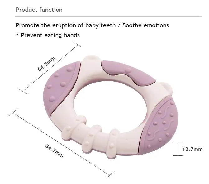 Baby Teething Toy Silicone Teething Mitten for Babies Over 3 Months Anti Dropping Wrist Hand for Sucking Needs, BPA Free
