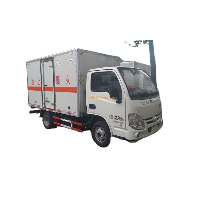 Euro 4 Emission Standard  Single Cab Van Box Truck for Dangerous Goods