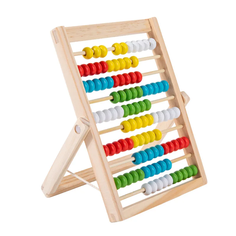 Syh1173 customized Color Montessori wooden abacus board Preschool Math counting Learning educational Toys for Kids Children