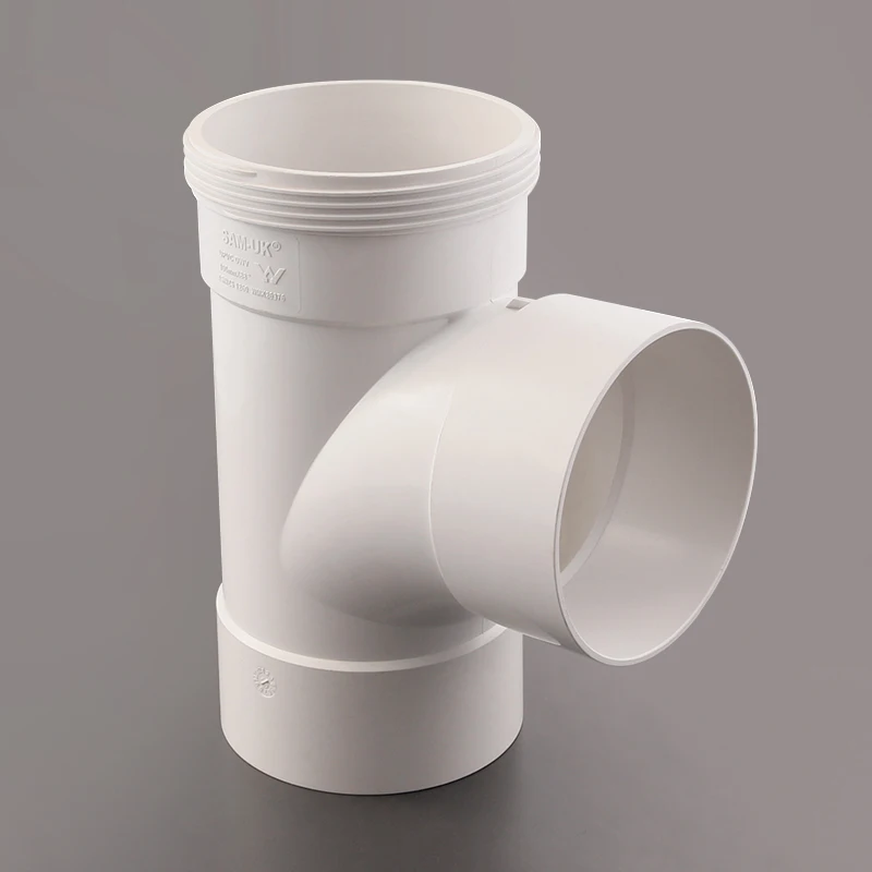 Chinese factory produces pvc pipe fitting tee plain junction f/f with top female threaded pipes and fittings