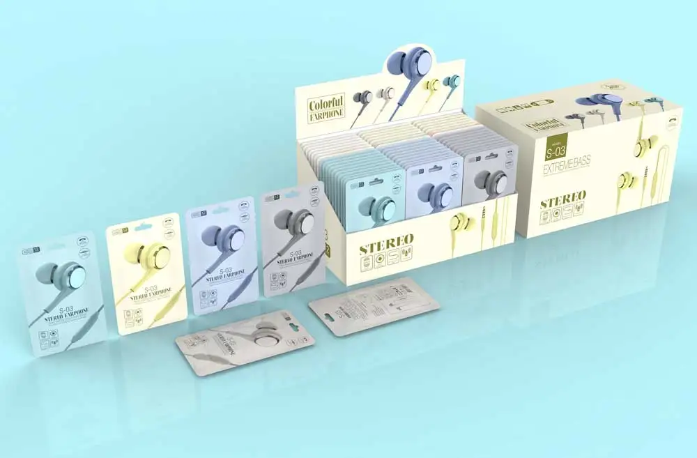 Hot Selling wired Handfree Headphone 3.5mm Wired Earphone In Ear Headset for Universal Smart Phone