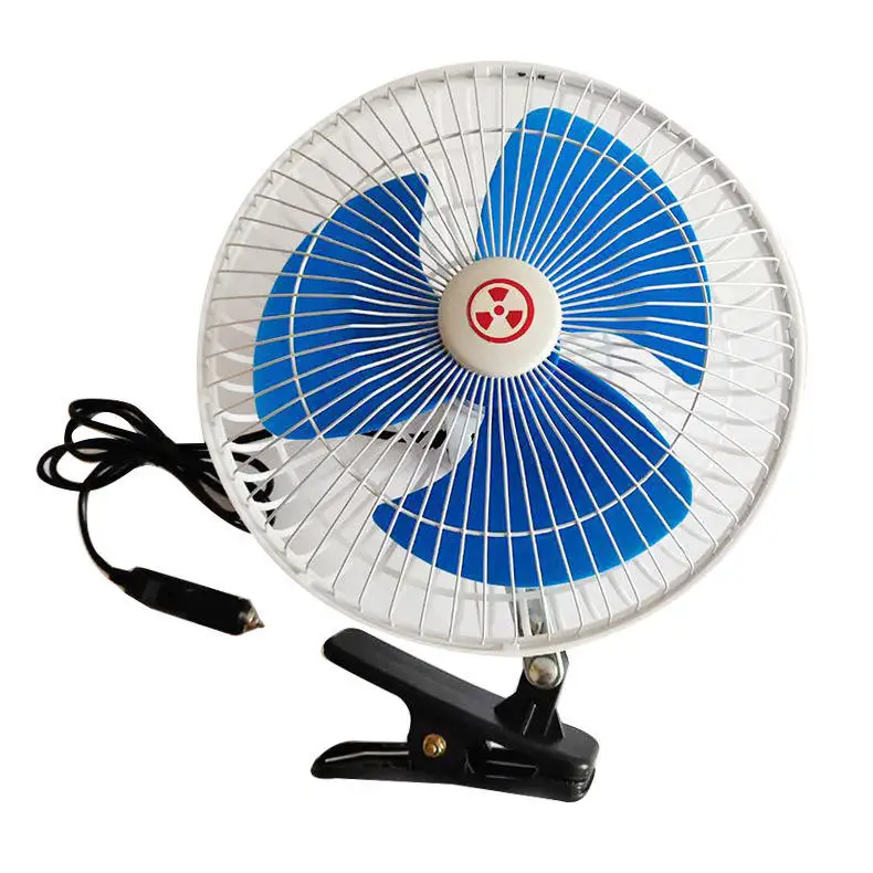 Hot Selling Auto Fan 8 Inch 24v Heavy-duty Oscillating Truck Fan 12v Car Cooling Fan With Clip