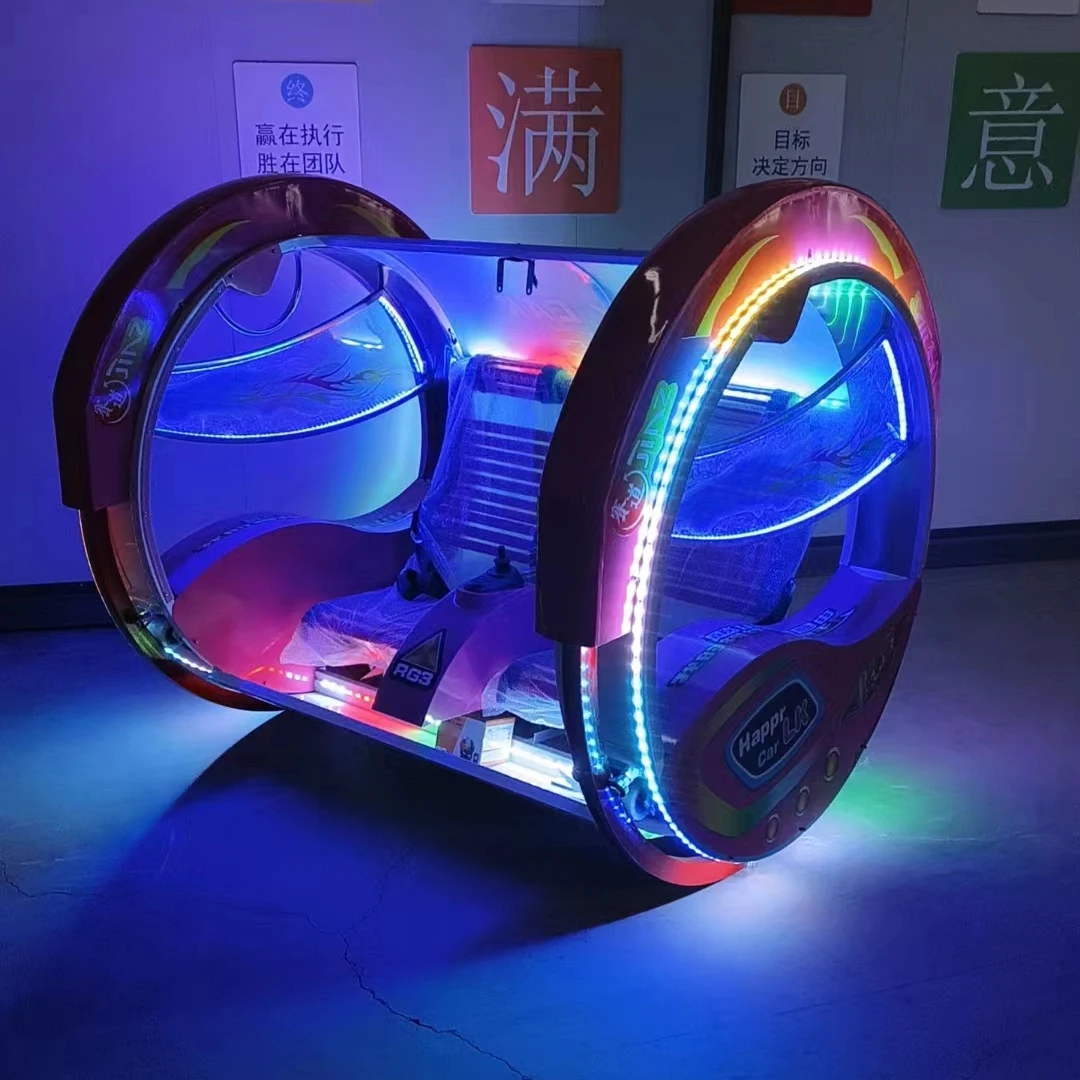 Amusement Park Outdoor Playground Double Players Rolling Car 360 Degree Remote Control Rolling Car