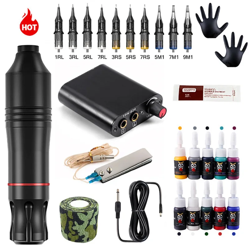 New arrival wholesale prices high quality rotary tattoo machine pen full kit