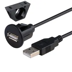 small usb  Male to 2.0 A Female aux cable Panel Flush Mount Socket Extension Cable for Car Dashboard small usb charger