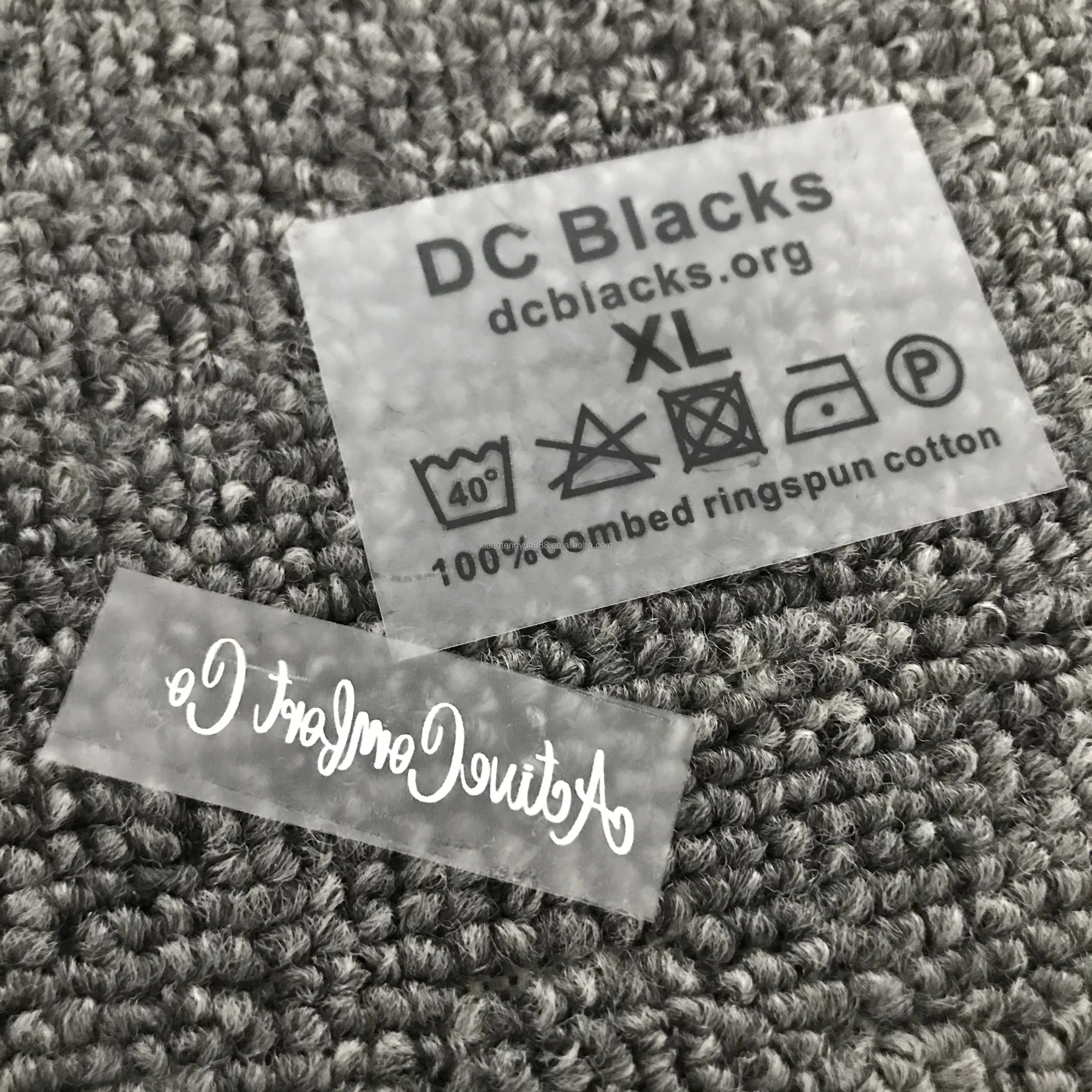 Wholesale Customized Logo Care Label Heat Transfer Labels Iron on Transfer Label for Clothing With Your Logo