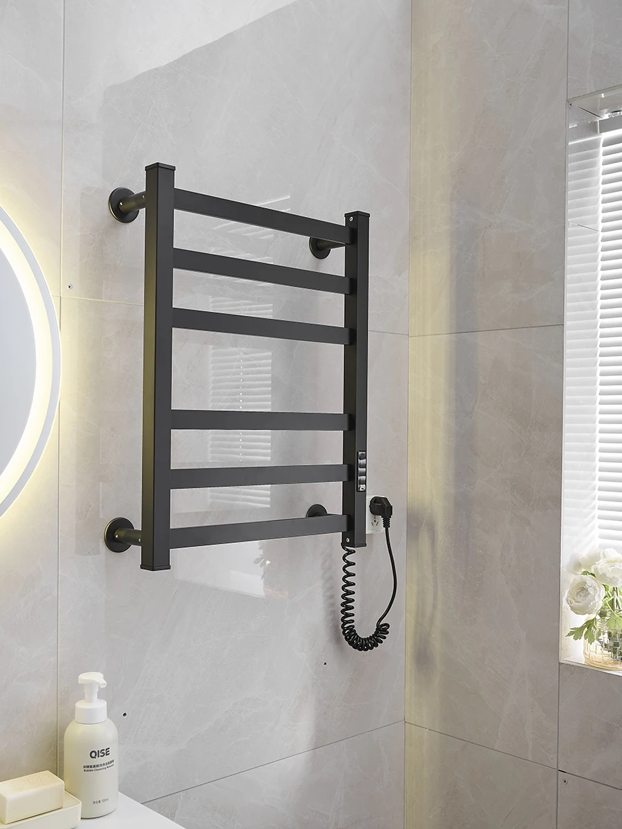 OEM Service High Quality Thickened Aluminum Fashion Modern Wall Mounted Bathroom Electric Radiator Towel  Rack