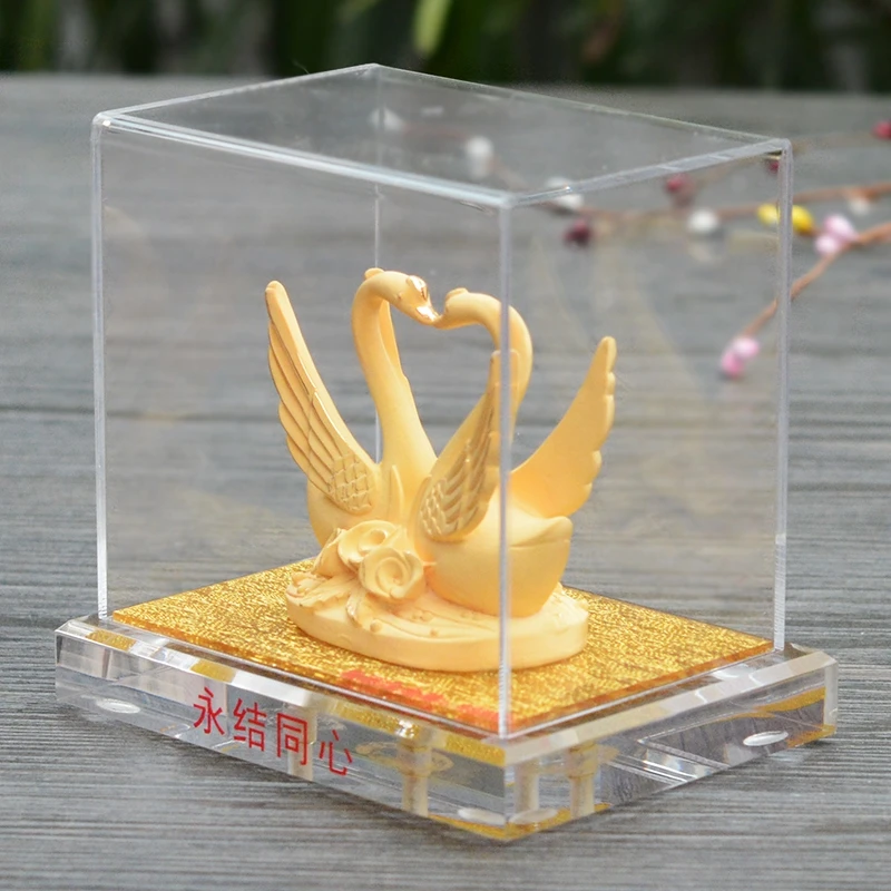 Realistic Carved Swan Ornament Design And Customization 24K Gold Swan Ornament Gift Manufacturing Custom Swan