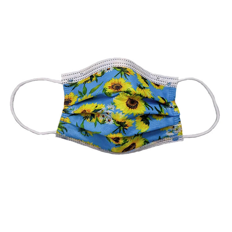 
Customized Cartoon Design Cotton Kids Children Breathable Kids Disposable Face Mask Non-woven 