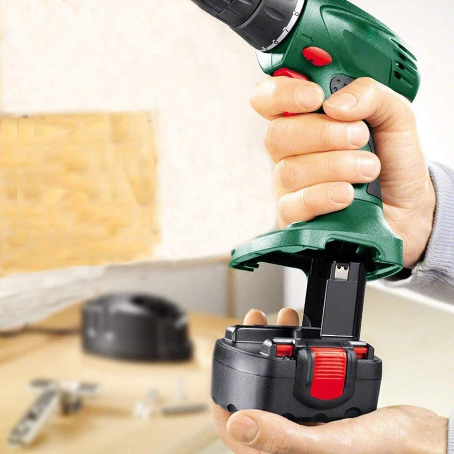 14.4V Replace Rechargeable Cordless Drill Ni-Mh Power Tool Battery for Bosch BAT038 BAT040
