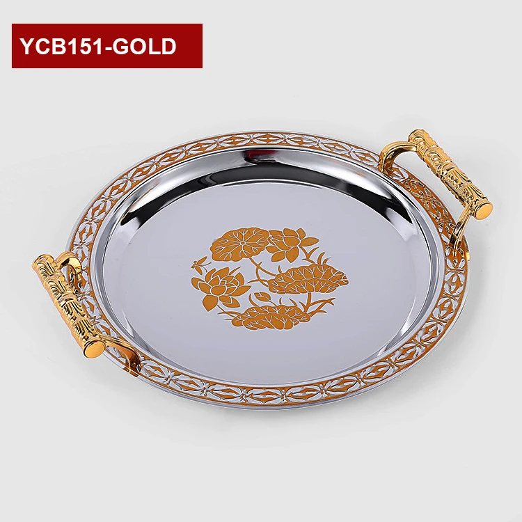 Европейский металлический пищевой дисплей, чайный набор с ручками для подносов