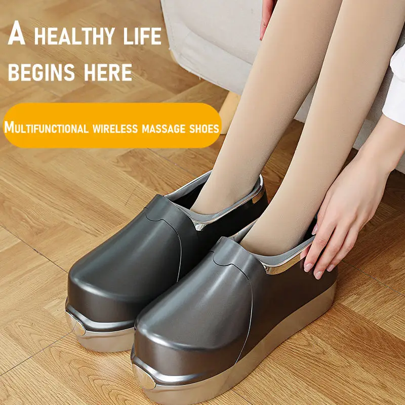 Multifunctional Foot Muscle Massage Shoes Rechargeable Foot Massager Machine With Tens Infrared for Calf Leg Pain Relief