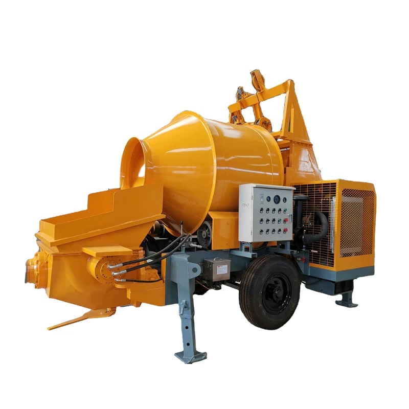 MINLE diesel cement mini concrete pump with mixer price/concrete mixer and pump for construction works