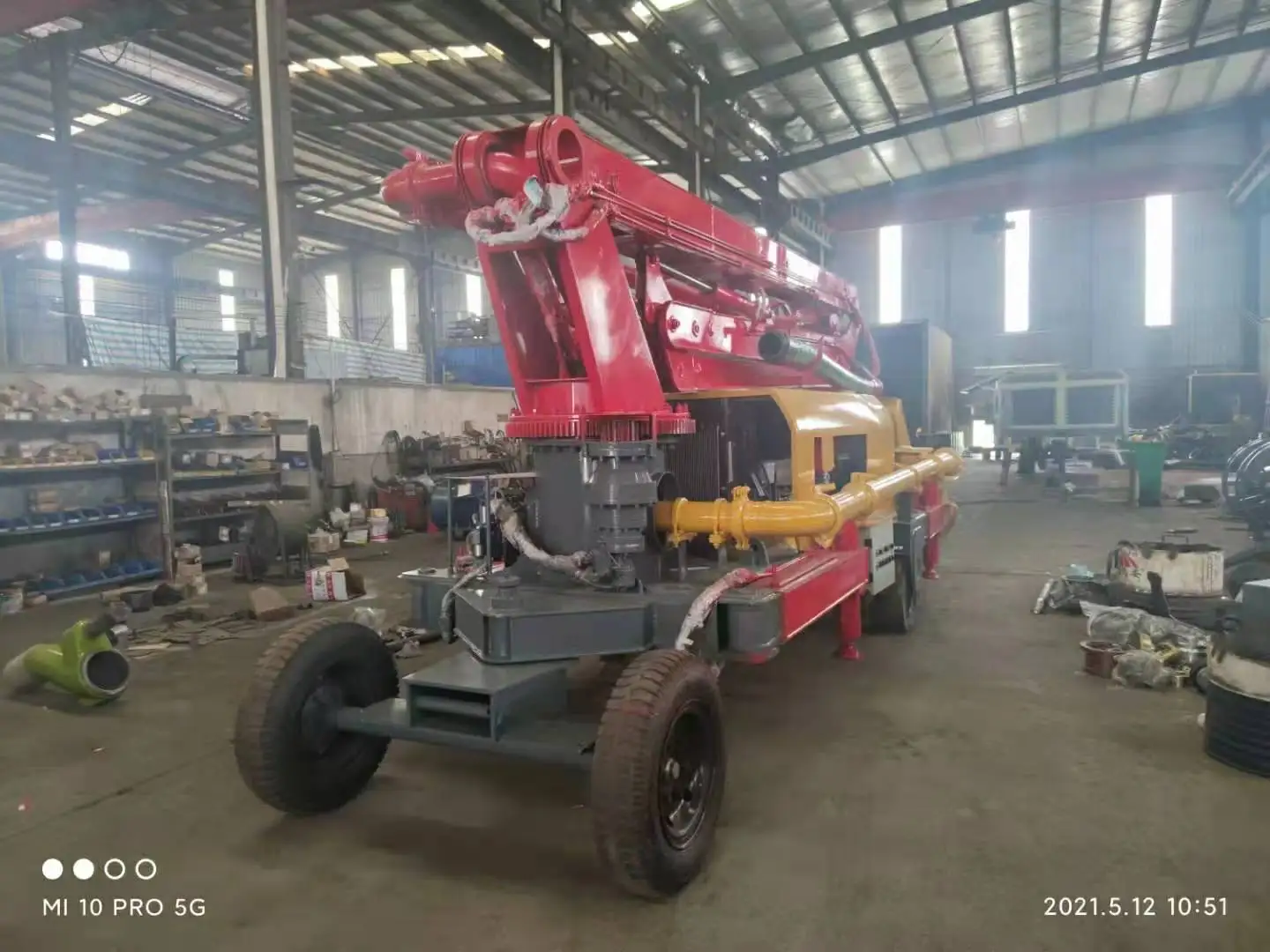 Factory price hot products Changsha of China  concrete trailer boom pump cement boom pump