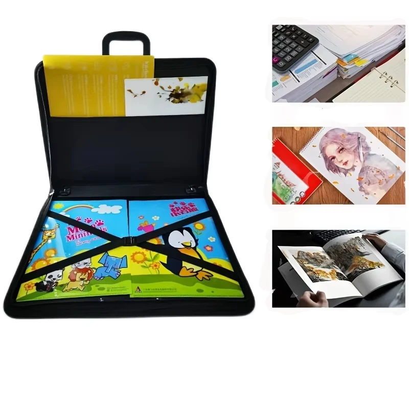 Foska Professional School PP Expandable Art Portfolio Folder Carrying Case With