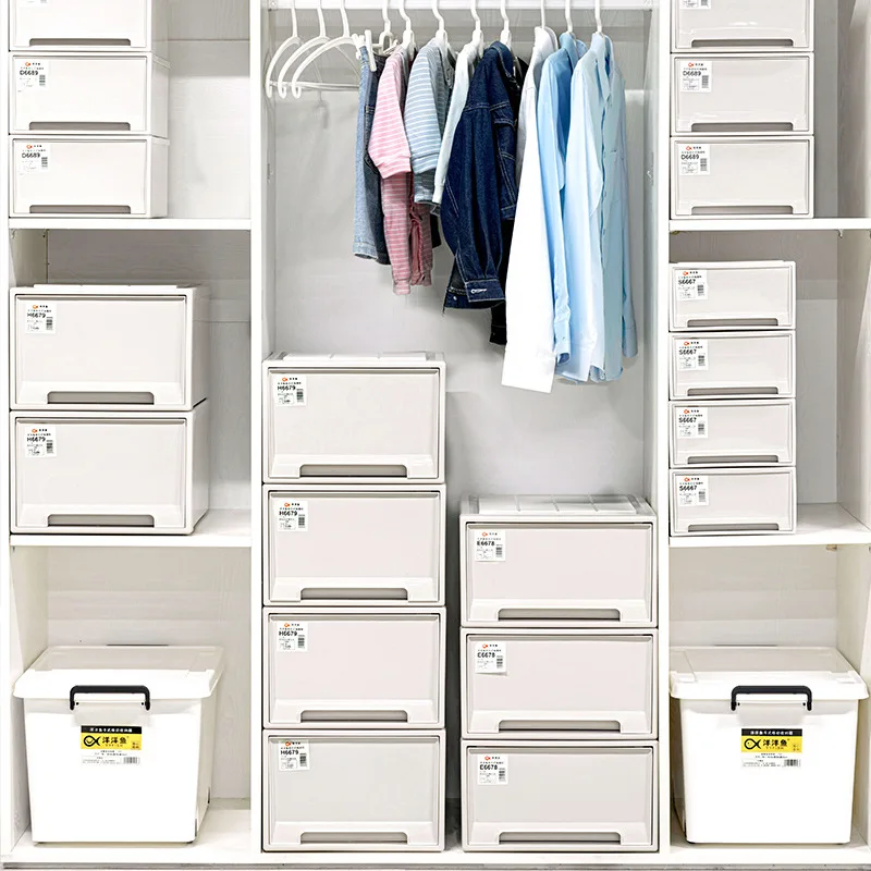 Plastic storage box Drawer type box clothes toys students books storage box