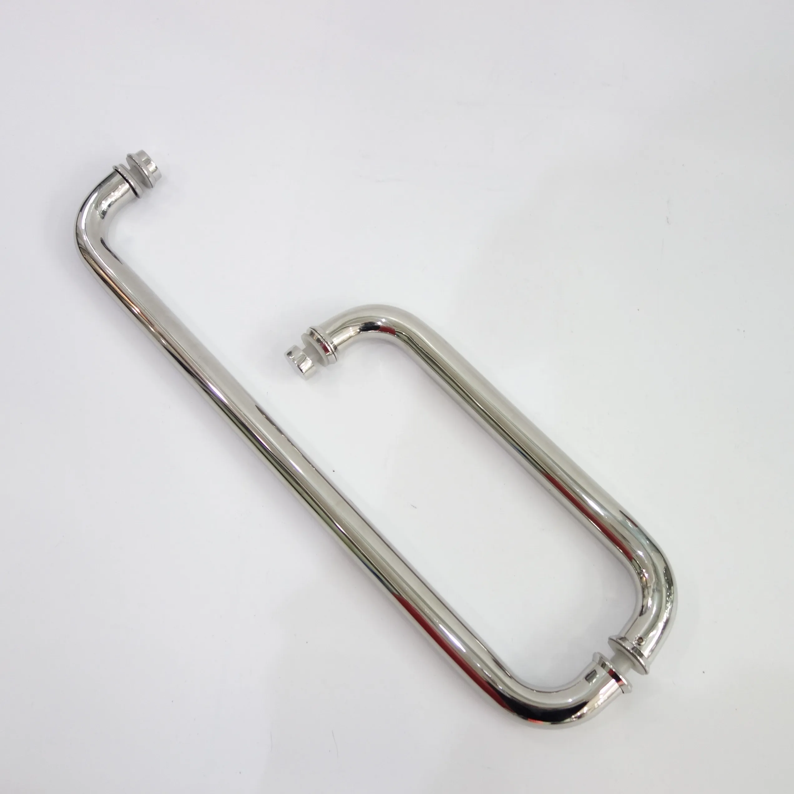 Stainless steel push pull glass door handle for shower room