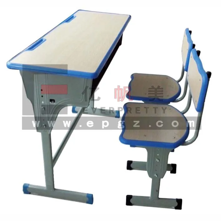 Regular Design School Furniture Classroom furniture Student Wooden Double Desk and Chair for Primary School Students