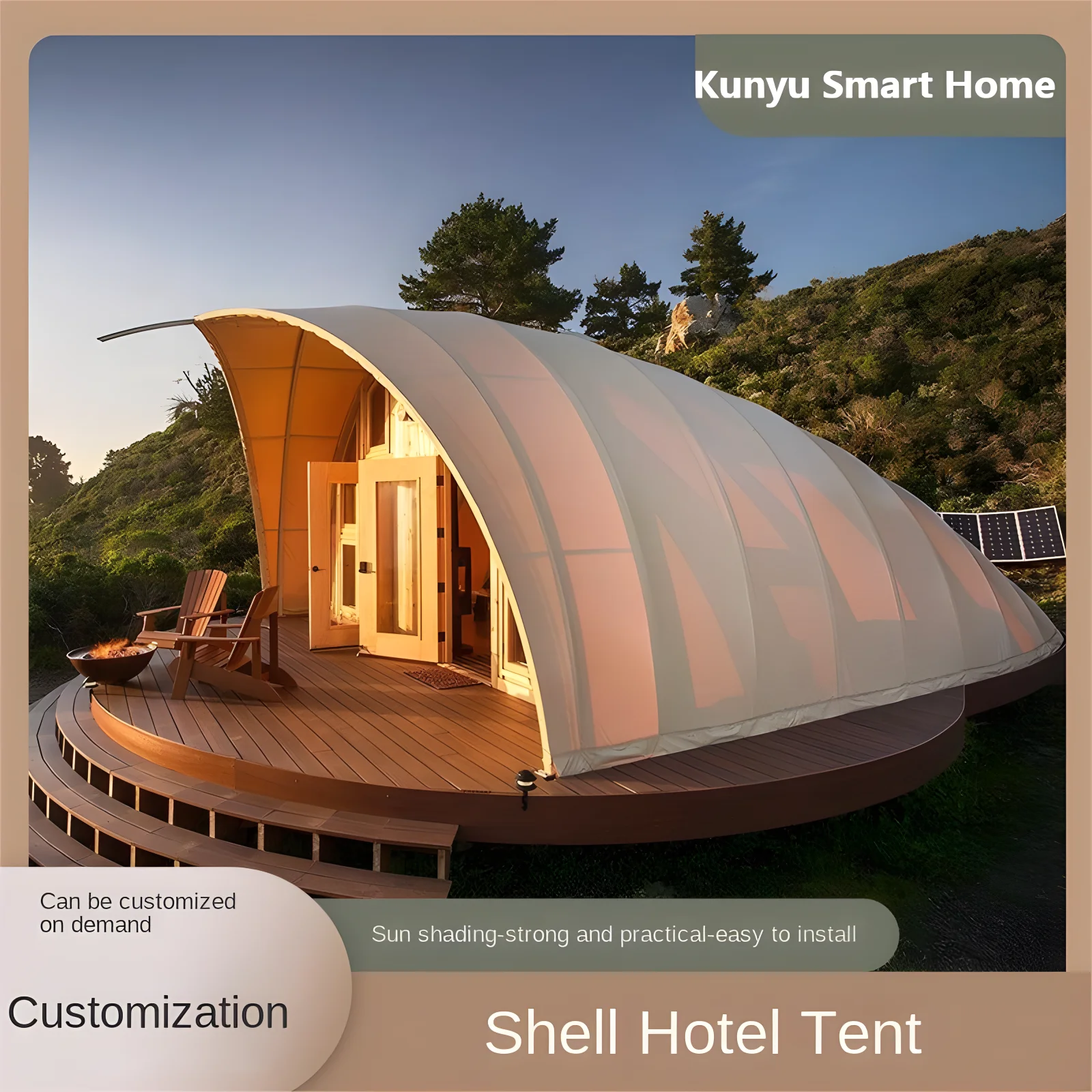 Factory Tent Dome Steel Tube Structure Shell Tent Bionic Sailboat Shell Hotel Accommodation Tent