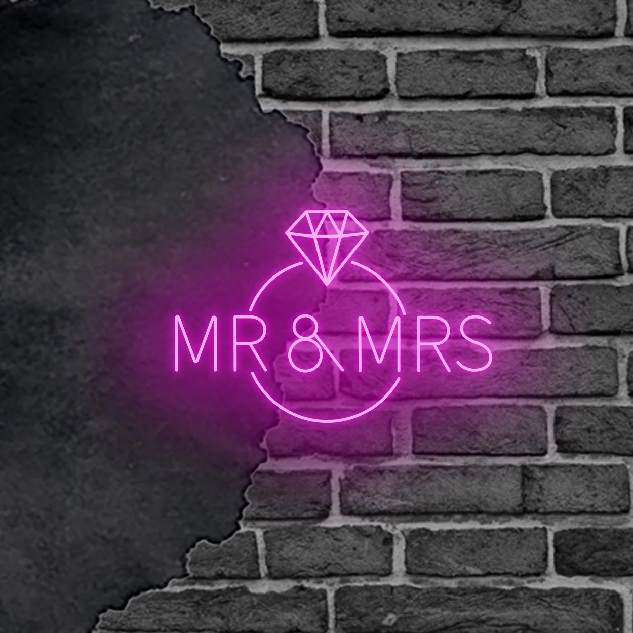 Неоновый светодиодный светильник на заказ «сделай сам» для комнат знак «MR & MRS» RGB акриловый буквы