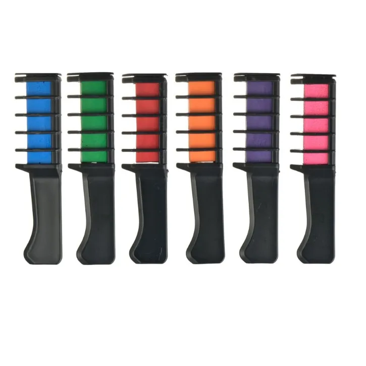Non-toxic Washable Temporary Hair Chalk Color Comb Bright Color Hair Dye