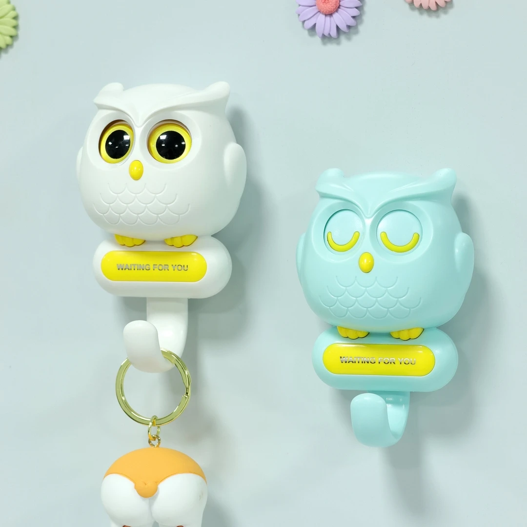 6 kind color Owl New Hook Gravity Type Creative Adhesive to Wall, Dormitory, Kitchen, and Other Practical Hooks