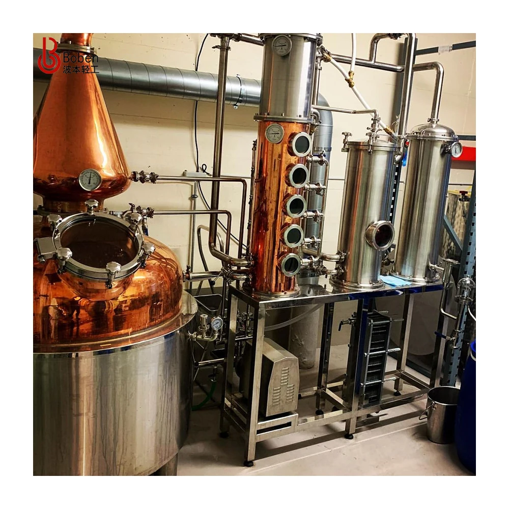 Boben 1000L Distillation Still Brandy Copper Distillery Equipment Alcohols Distiller Distillation Machine for Gin Rum Making