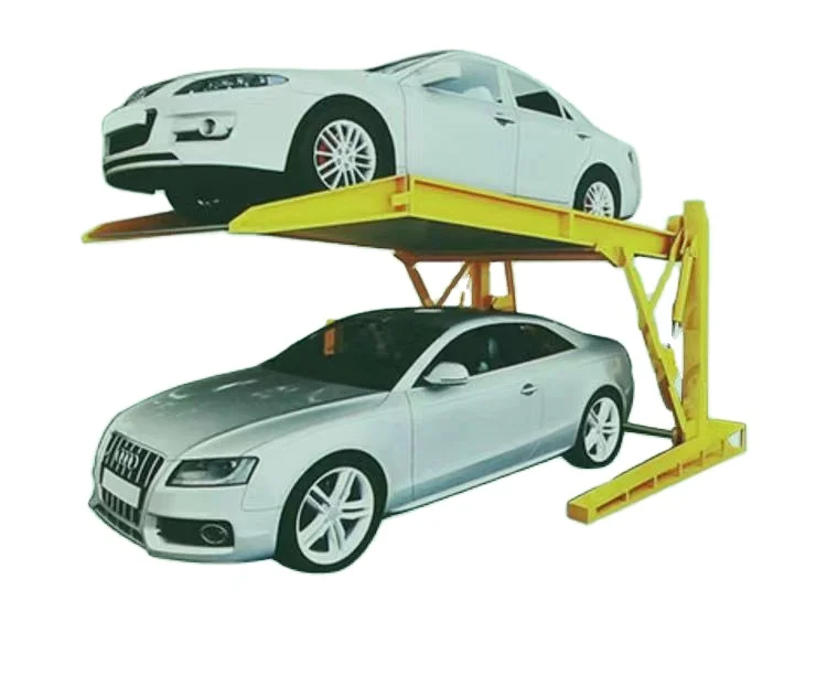 Vertical Car Parking Garage Simple Two Post Double Car Stacker Hydraulic 2 Post 2 Level Car Parking Lift Vertical Parking
