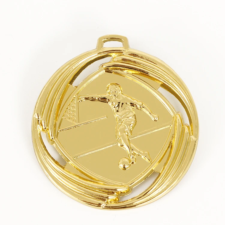 Cheap Award Football Metal Medals Iron Custom Soccer Medals And Trophies Sport Cut Out Medal