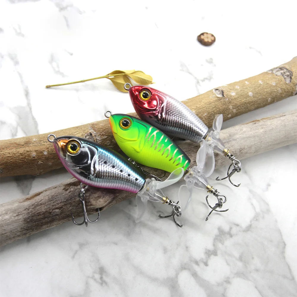 16g 80mm EAST Wobbler Buzz Floating topwater fishing lures Hard Bait Propeller For Bass Tilapia Fishing lure