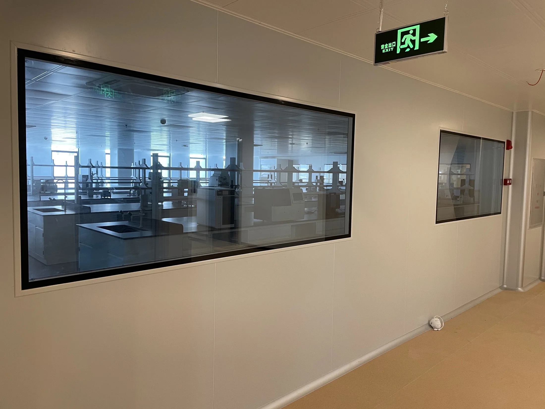 Clean room window double layer tempered glazed glass hollow window with desiccant keeping dry