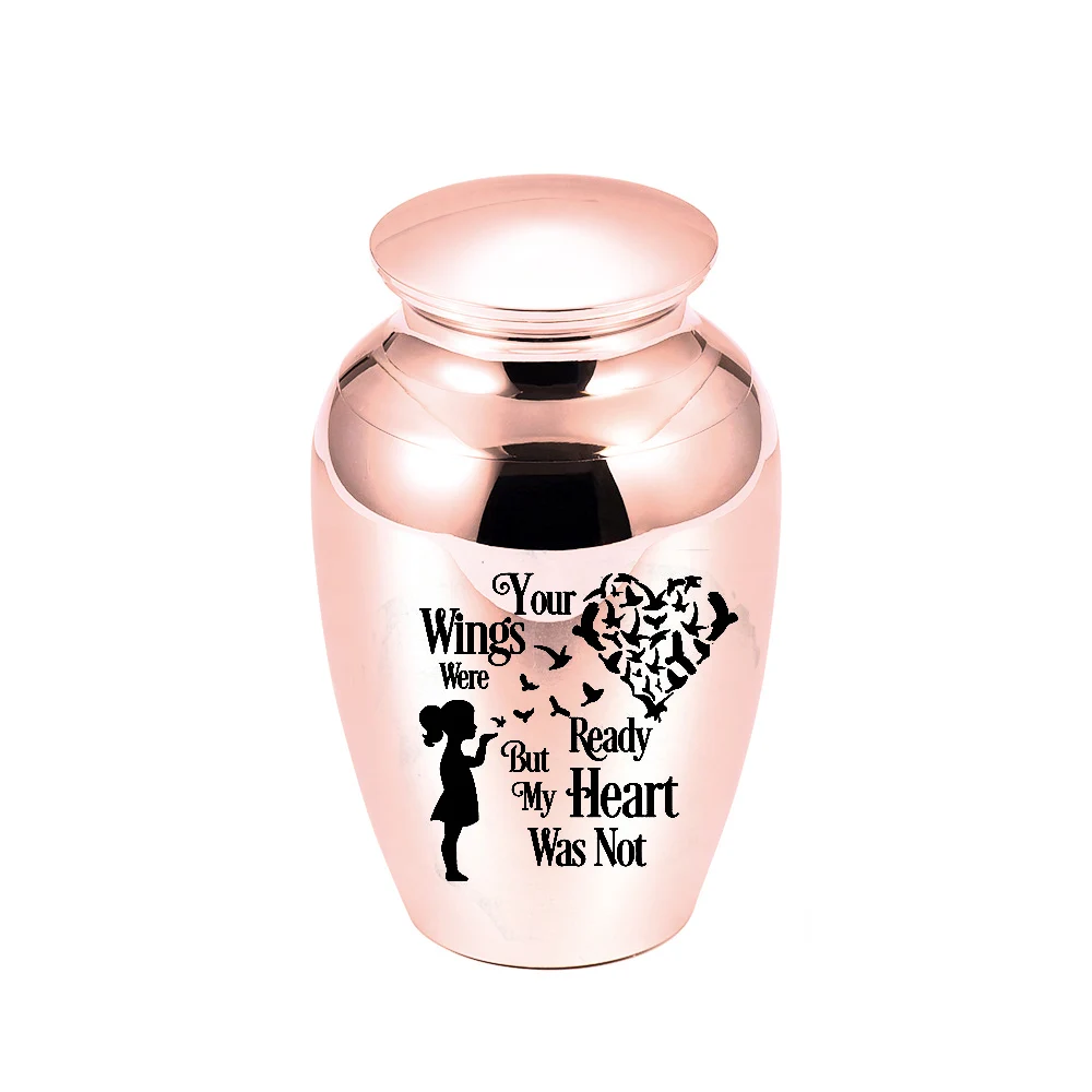 Cremation Urn for Human Pet Ashes Memorial Stainless Steel Urns Handcrafted Keepsake Funeral Casket Pattern Engraved Jar