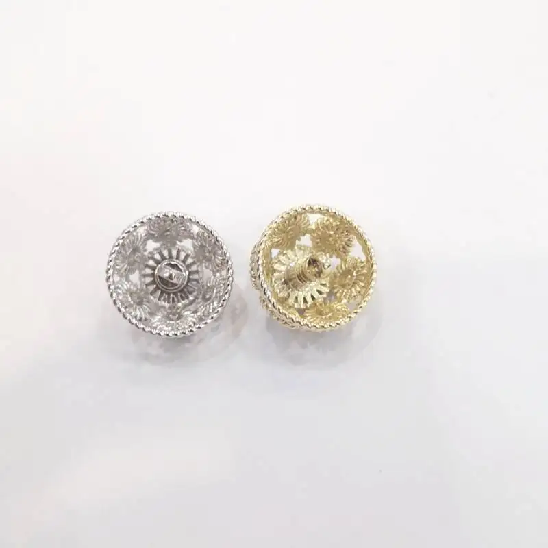 Faux Pearl Buttons Flat Back Flower Rhinestone Buttons for Jewelry Making DIY Craft Wedding Party Home Decoration Hair Accessor
