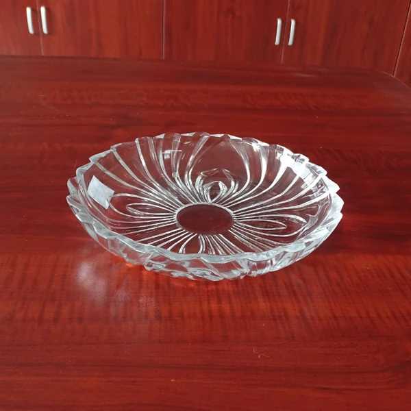 Round Glassware Dinnerware Antique Clear Glass Plates
