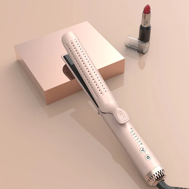 Heating up to 180 degrees in just 30 seconds PCT fast heating setting for 2 in 1 Anti scalding Straight hair and curling iron