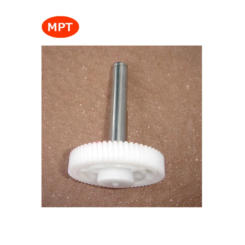 Factory custom injection molding high precision plastic overmolding plastic gear with metal shaft